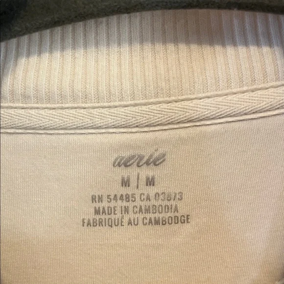 Aerie Cream Sherpa Quarter-Zip Sweater - Picture 5 of 7